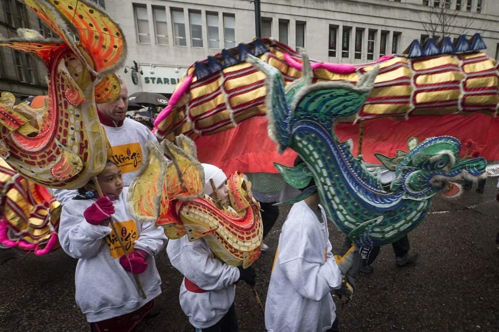 Le serpent lors des festivités du Nouvel An chinois Le serpent lors des festivités du Nouvel An chinois