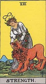 La carte de la Force dans le tarot de Marseille La carte de la Force dans le tarot de Marseille