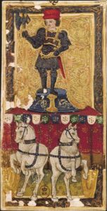 Le Chariot dans le tarot dit de Charles VI Le Chariot dans le tarot dit de Charles VI