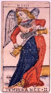La carte de la Tempérance dessinée par Jean Dodal La carte de la Tempérance dessinée par Jean Dodal