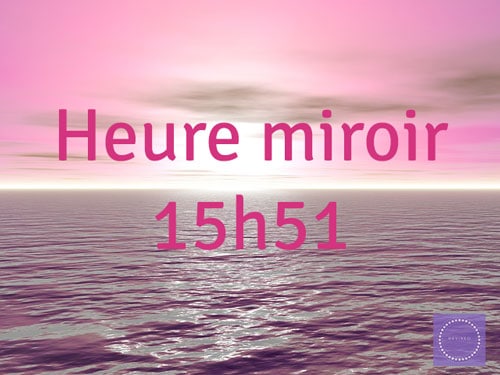 Heure miroir inversée 15h51