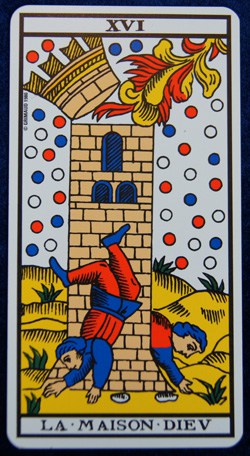 Carte de la Maison Dieu dans le Tarot de Marseille